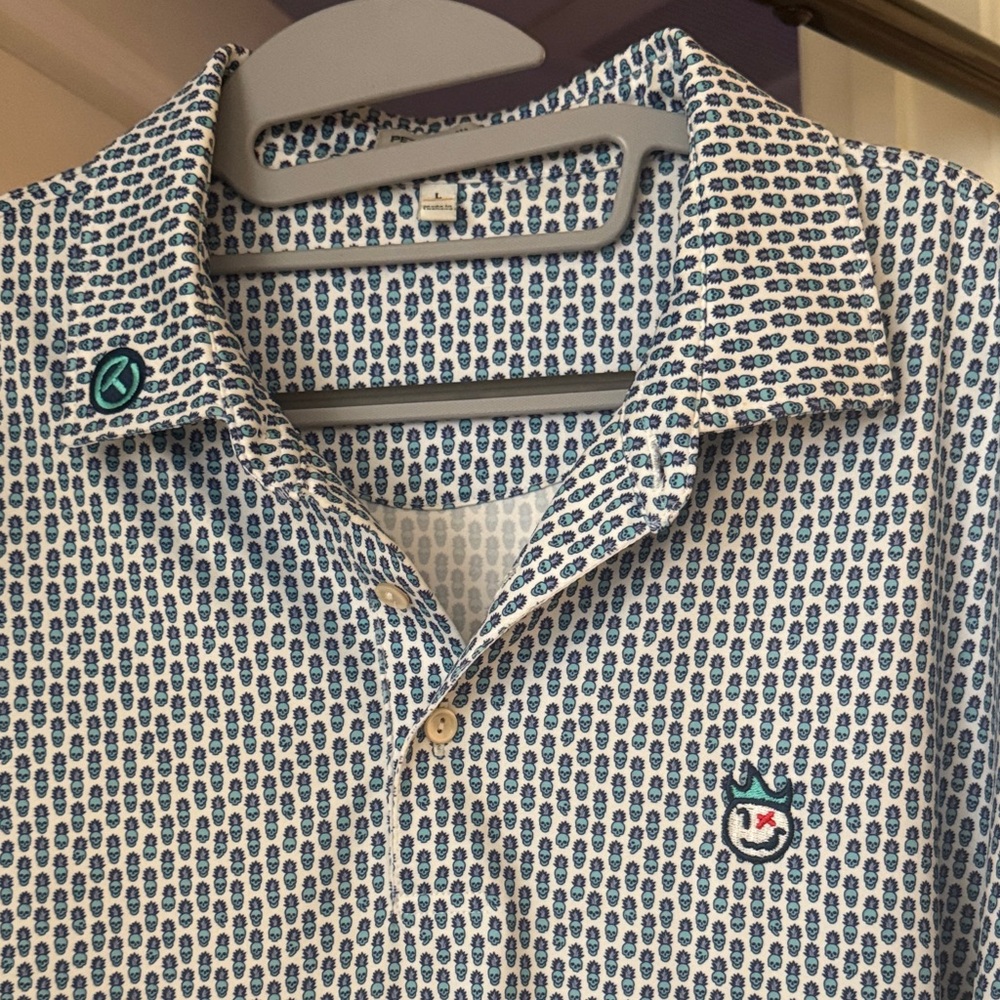 Scotty Cameron Men's Blue Patterned Polo Shirt